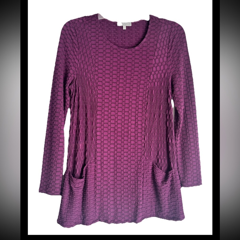 HABITAT Purple Textured Tunic Top Sz XS